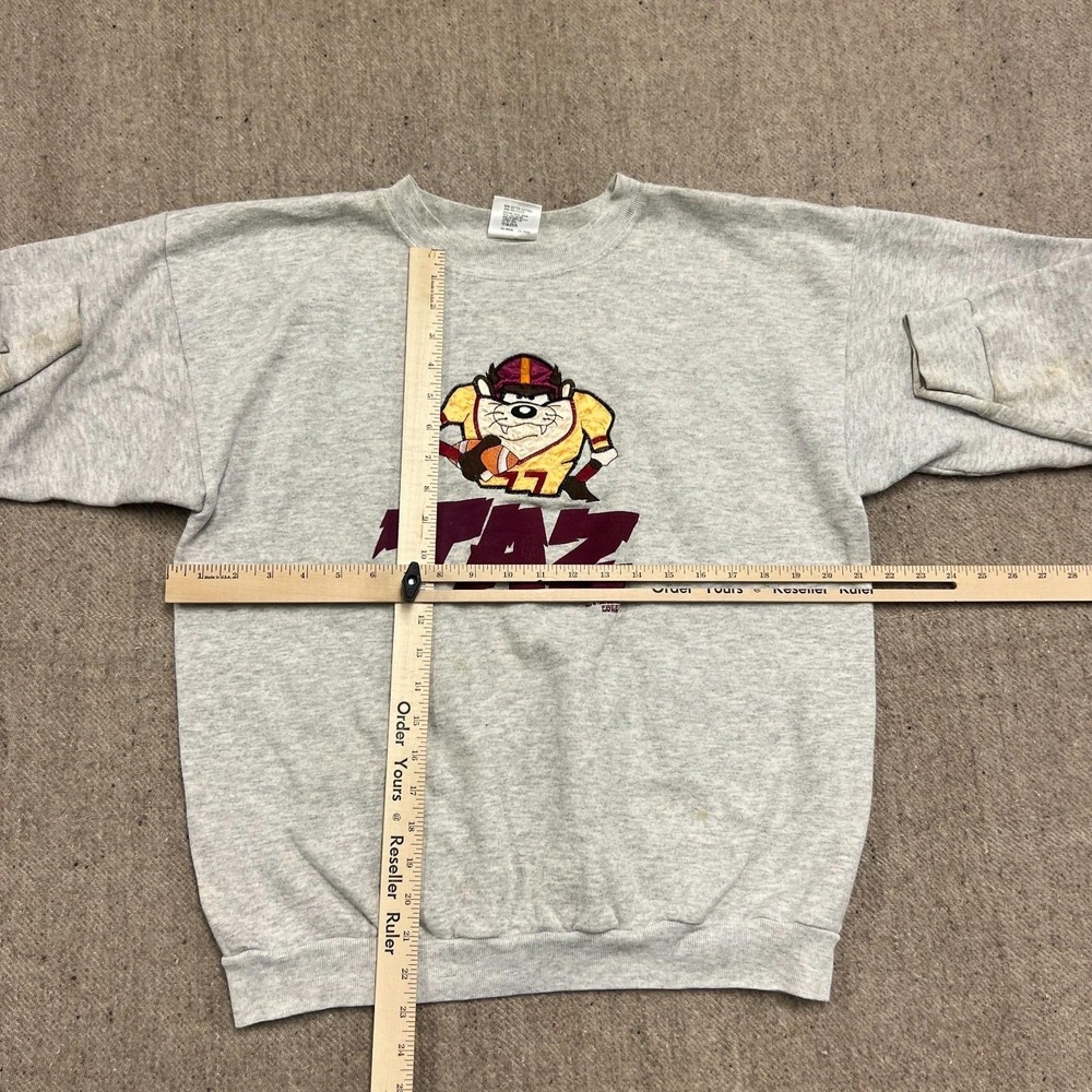 Vintage Tasmanian Devil‎ Sweatshirt Mens Large Gray 1990s - Picture 7 of 10